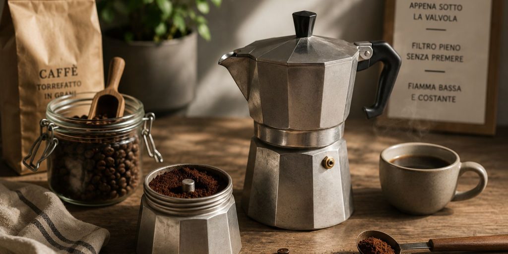 Quanta acqua e quanto caffè usare nella moka